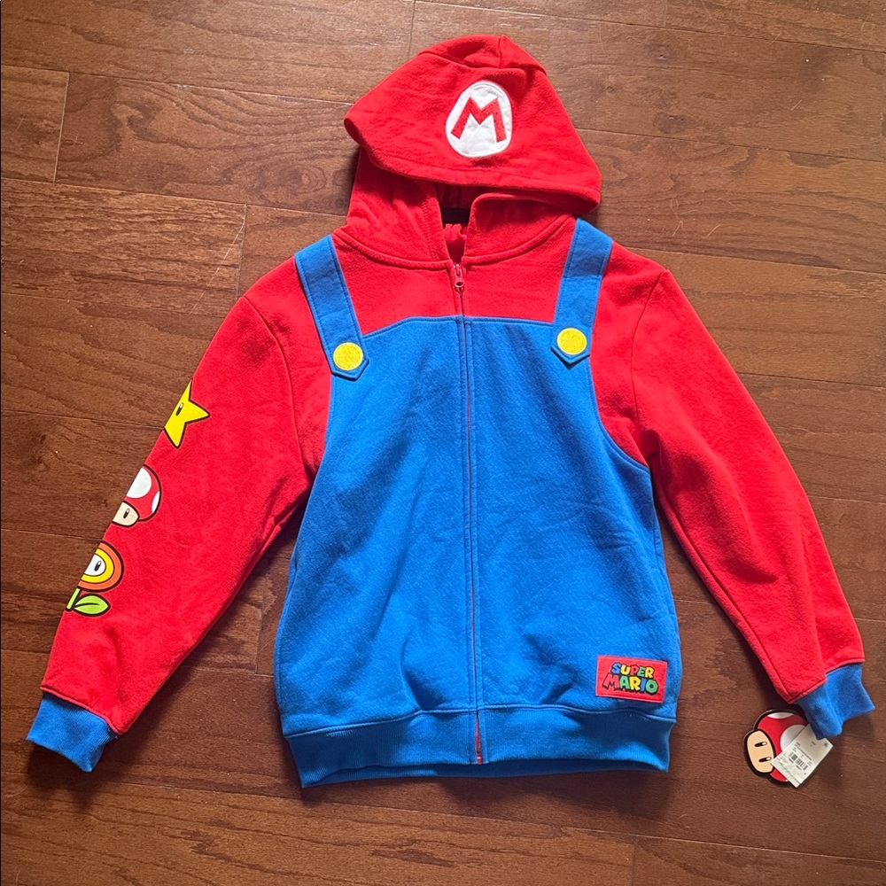 Super Mario Red and Blue Hoodie